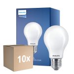 Multipack 10x Philips Master LED E27 Pera Con Filamento Mate 7.2W 1055lm - 922-927 Dim To Warm | Mejor Reproducción De Color - Regulable - Reemplazo 75W